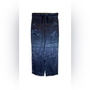 J. Crew Blue Cargo Pants with Paper bag Waist Women’s Size 4 Blue Satin Material
